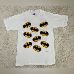 Size L Vintage Original 1988 DC Comics Batman Logo Classic T-Shirt 1989 Made USA